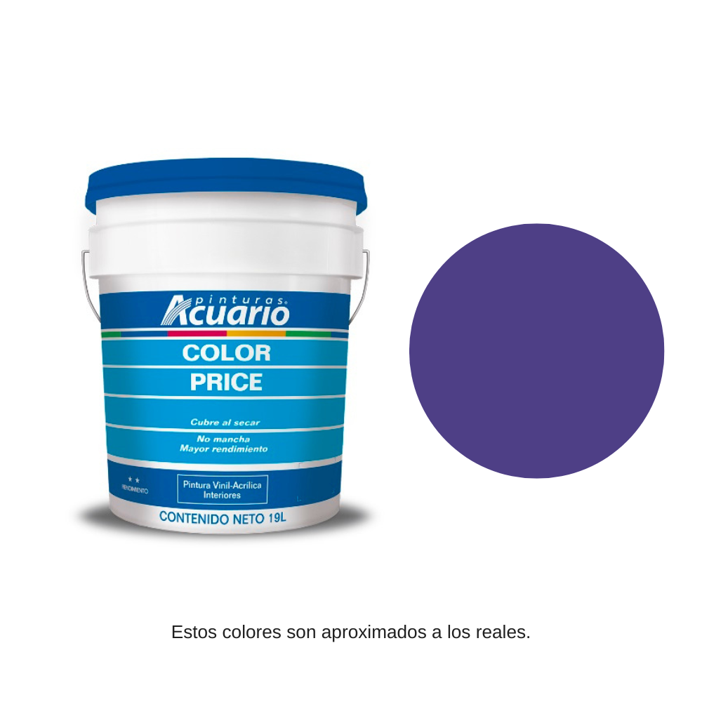 Pintura Color Price Color Violeta Intenso 19 Lt Acuario VA81690
