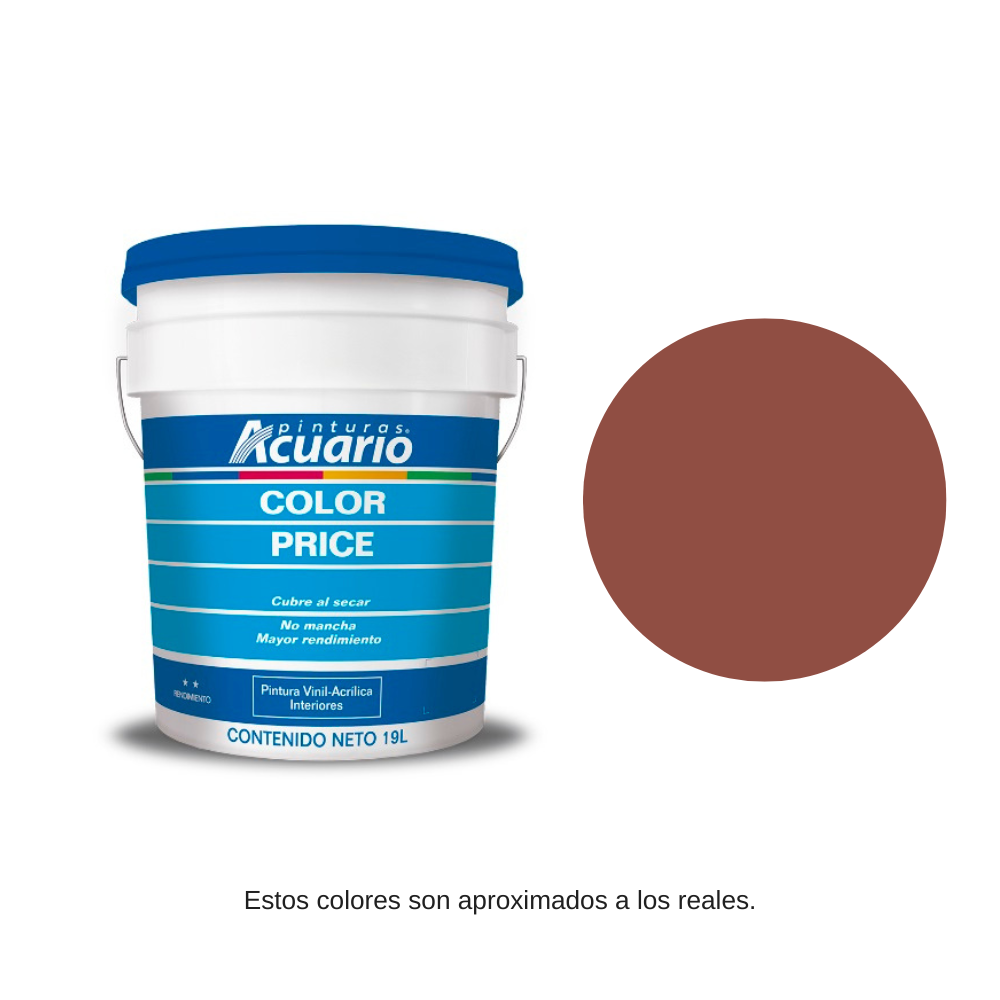 Pintura Color Price Color Rojo Óxido 19 Lt Acuario VA82890