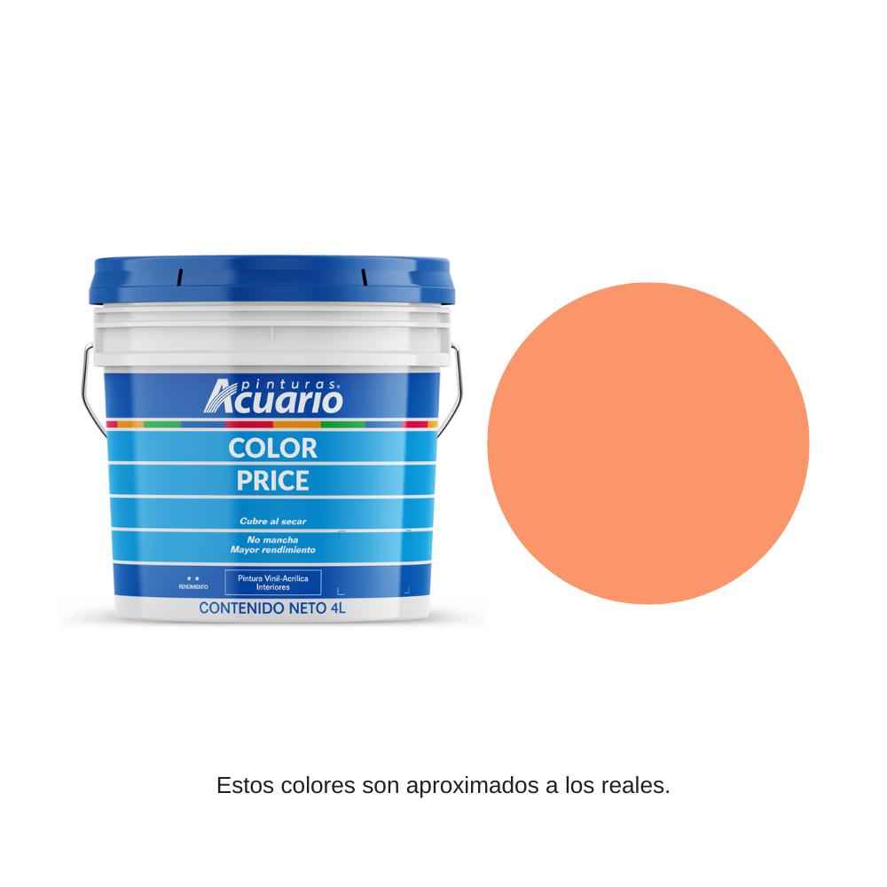 Pintura Color Price Color Mandarina 4 Lt Acuario VA83240