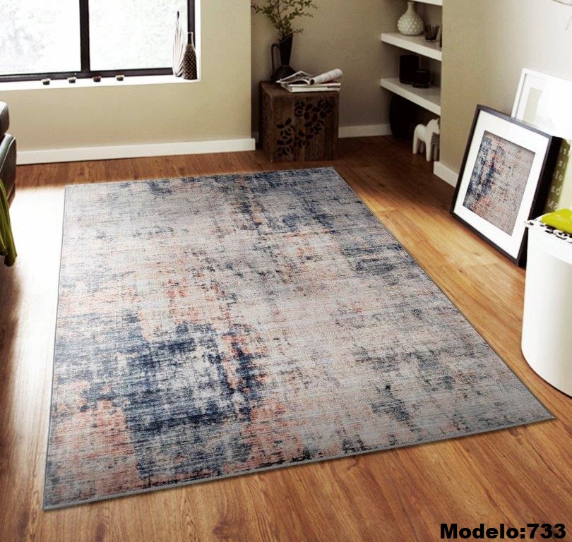 Alfombra Grande muy moderno Difuminado tipo Persa, Cemento ideal Salas muy Suave 2.0x3.0 mts