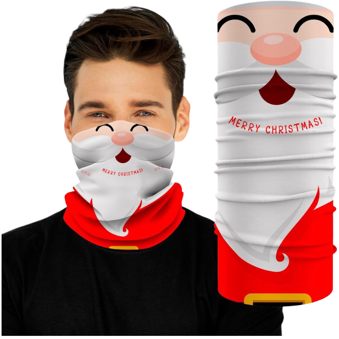 Juego De 3 Bandanas Tipo Buff Mascara Navideña Cubre Polvo cubrebocas.