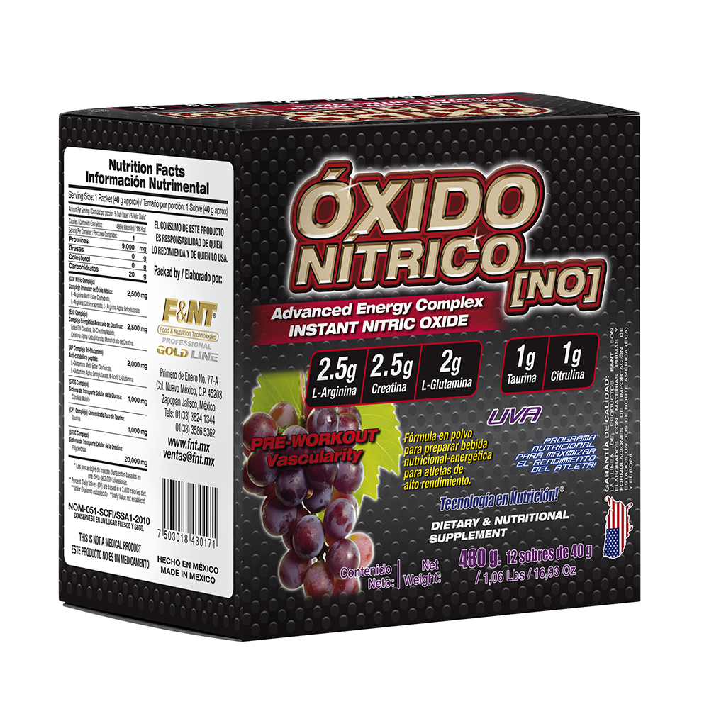 Óxido nítrico 12 sobres de 40gr