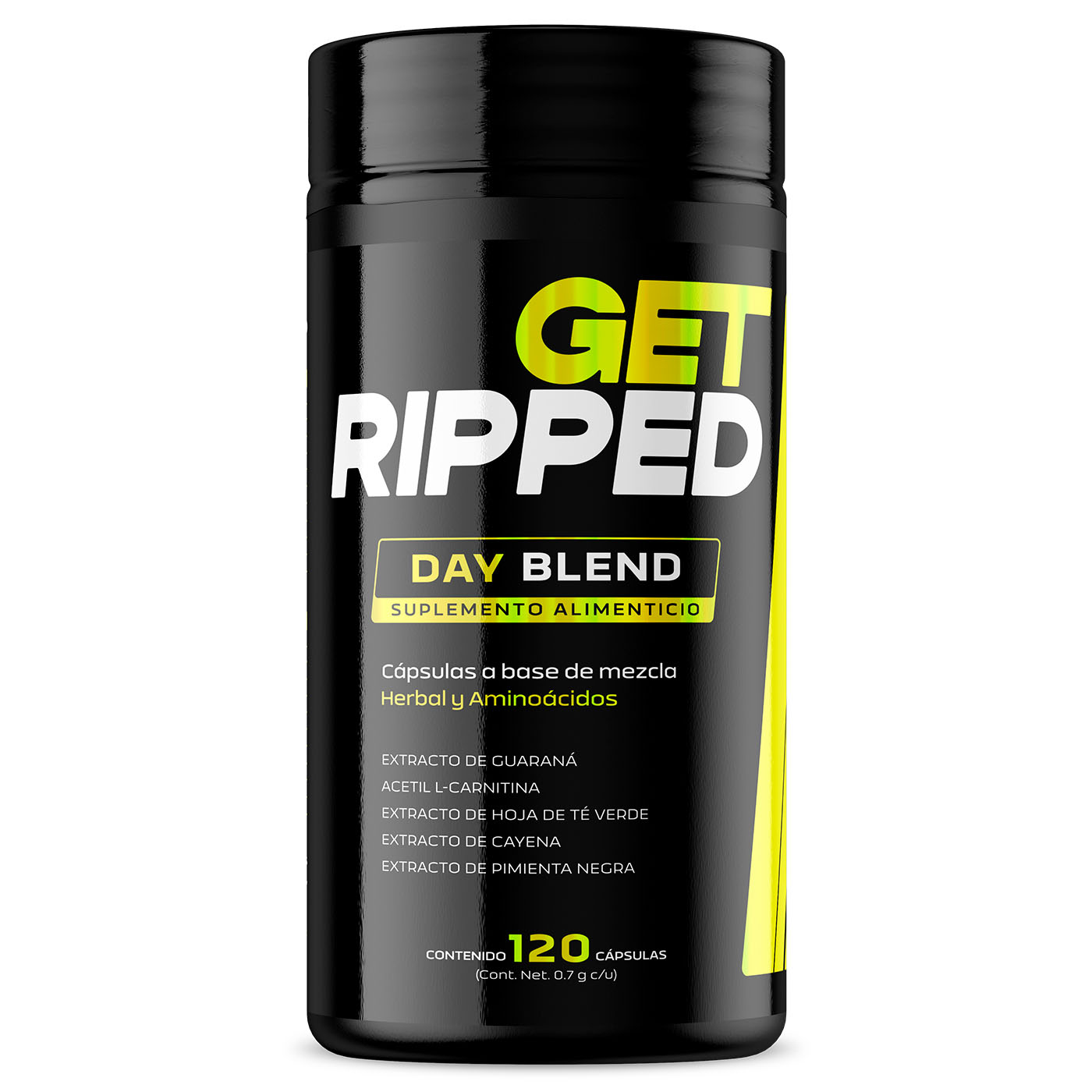 Quemador De Día Con Estimulantes 120 Capsulas Day Blend Get Ripped