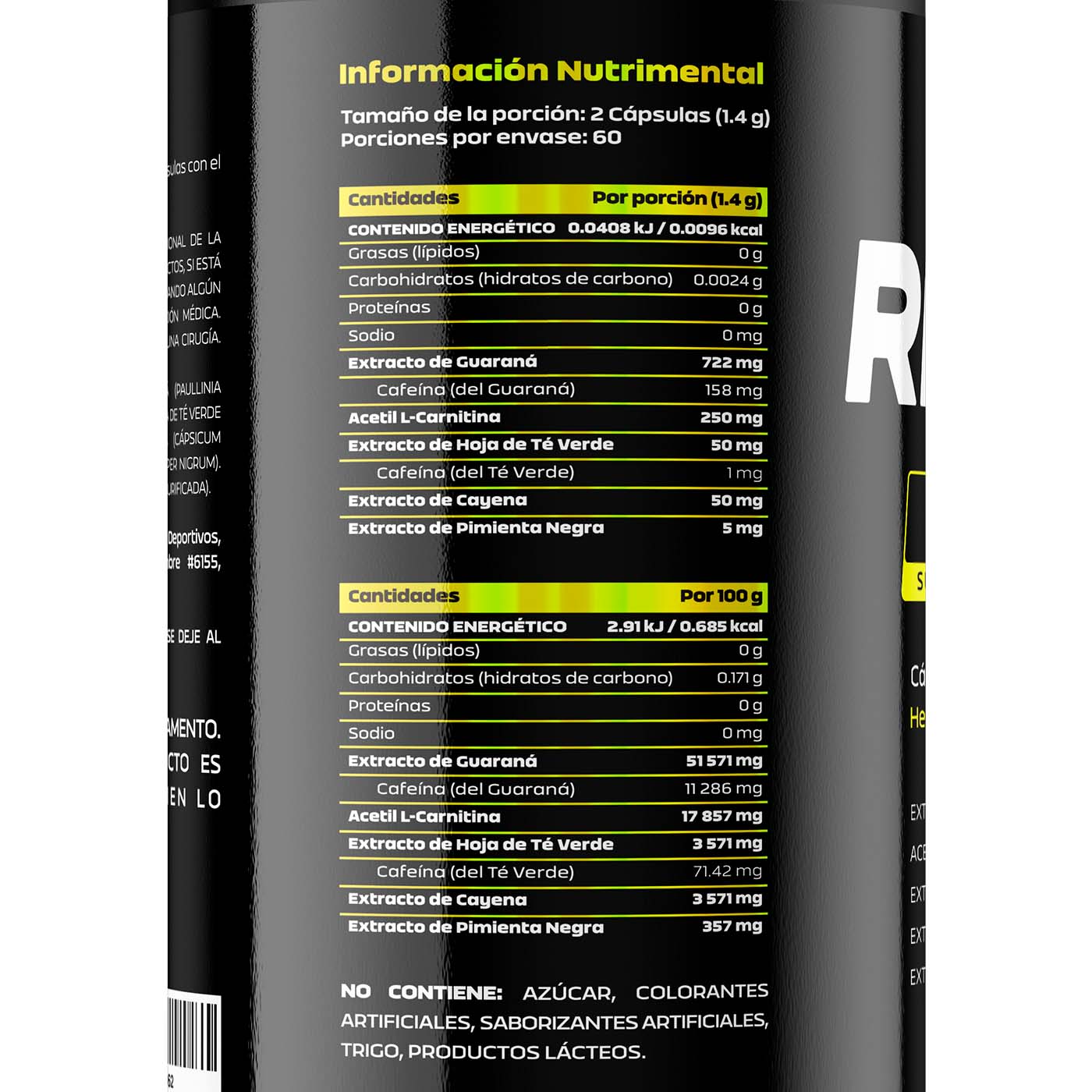 Quemador De Día Con Estimulantes 120 Capsulas Day Blend Get Ripped