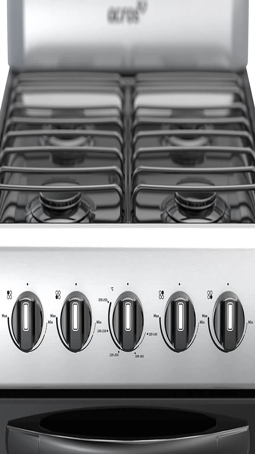 ESTUFA ACROS NAW1001SILVER 4 QUEMADORES SILVER