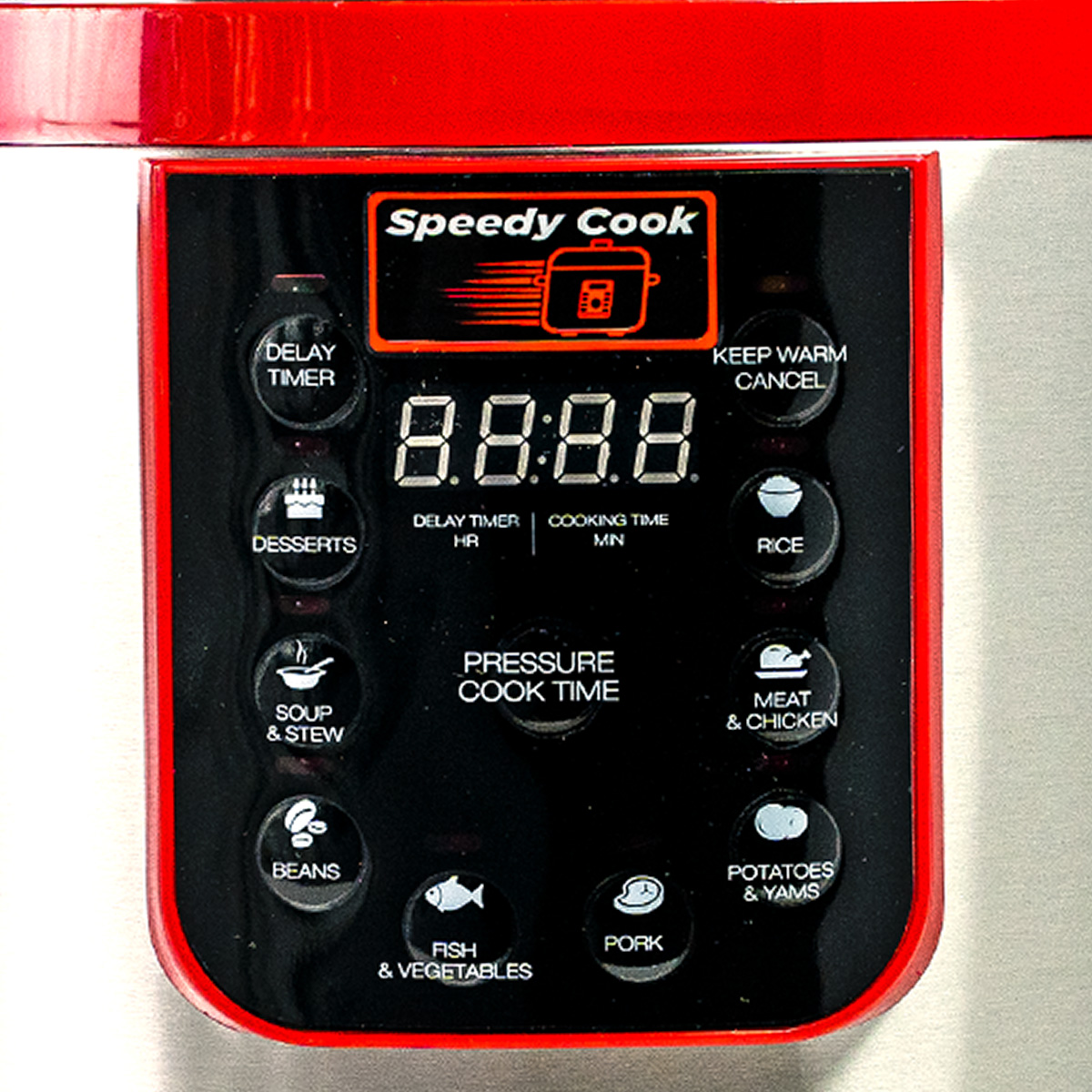 SPEEDY COOK Olla De Presión Eléctrica Multifuncional 6 en 1 9.7 Litros Rojo 