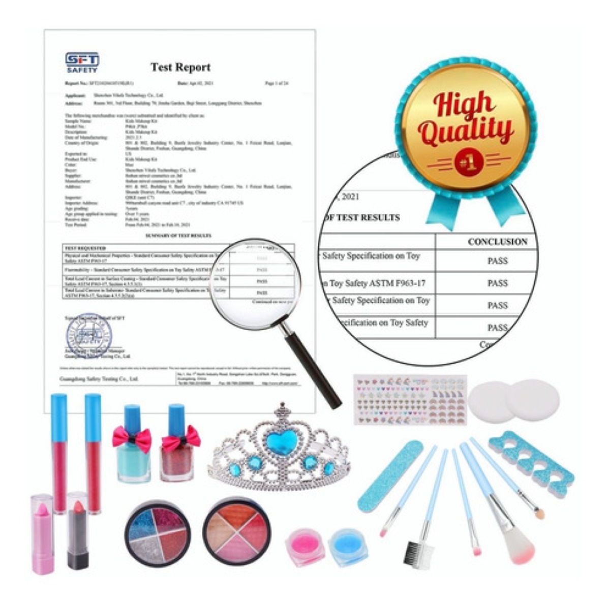 Kit De Maquillaje Para Niñas 21 Pcs