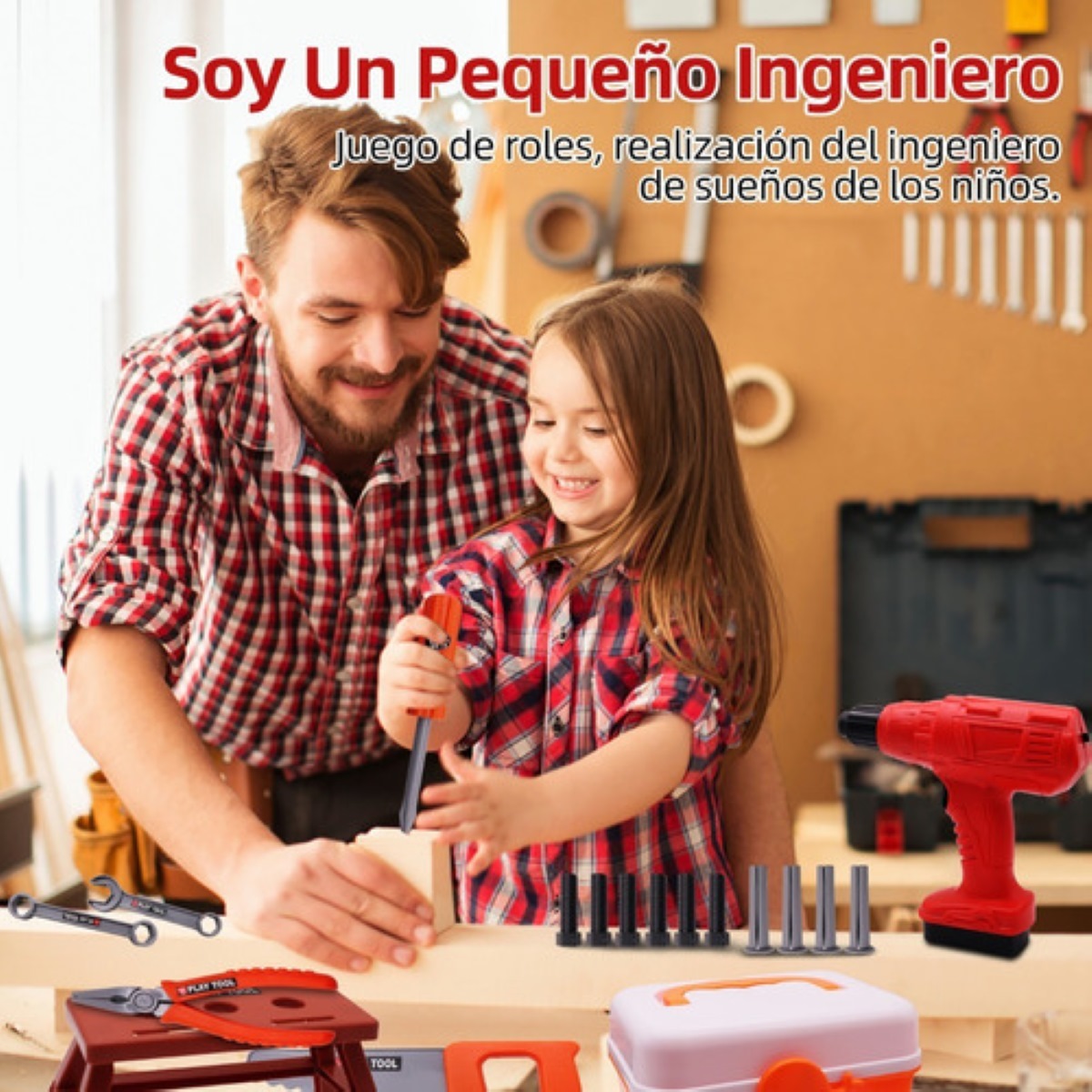 Set Herramientas Juguete Maleta Niños Construccion Taladro