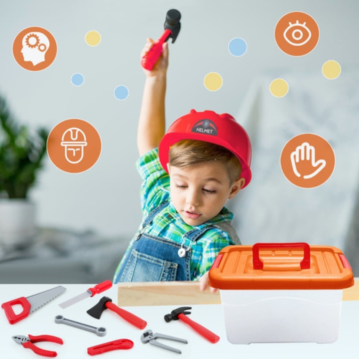 Juguete Herramientas Niño Caja Taladro Infantil Accesorios