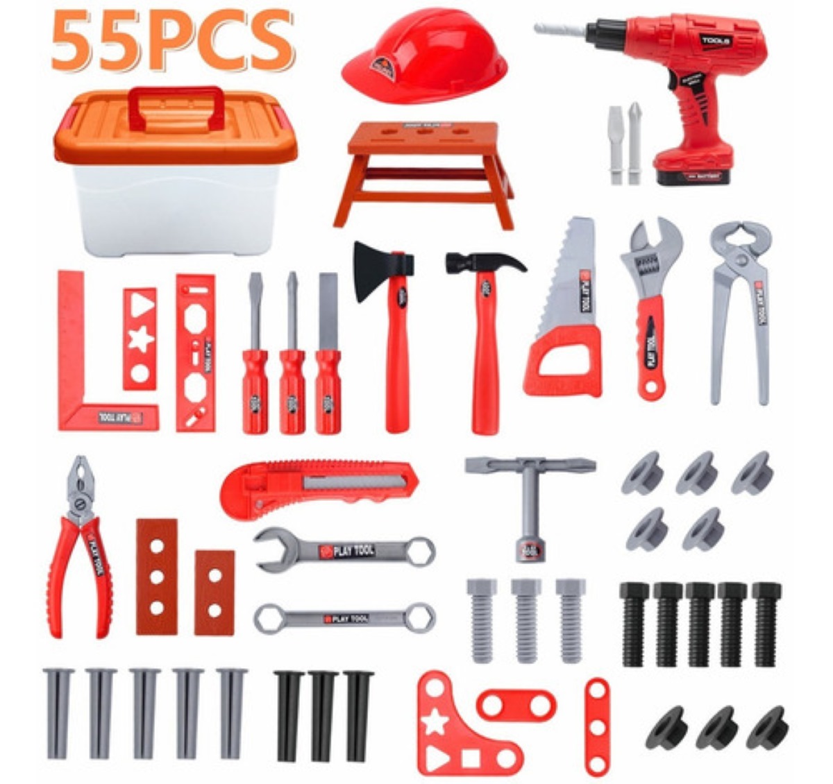 Juguete Herramientas Niño Caja Taladro Infantil Accesorios