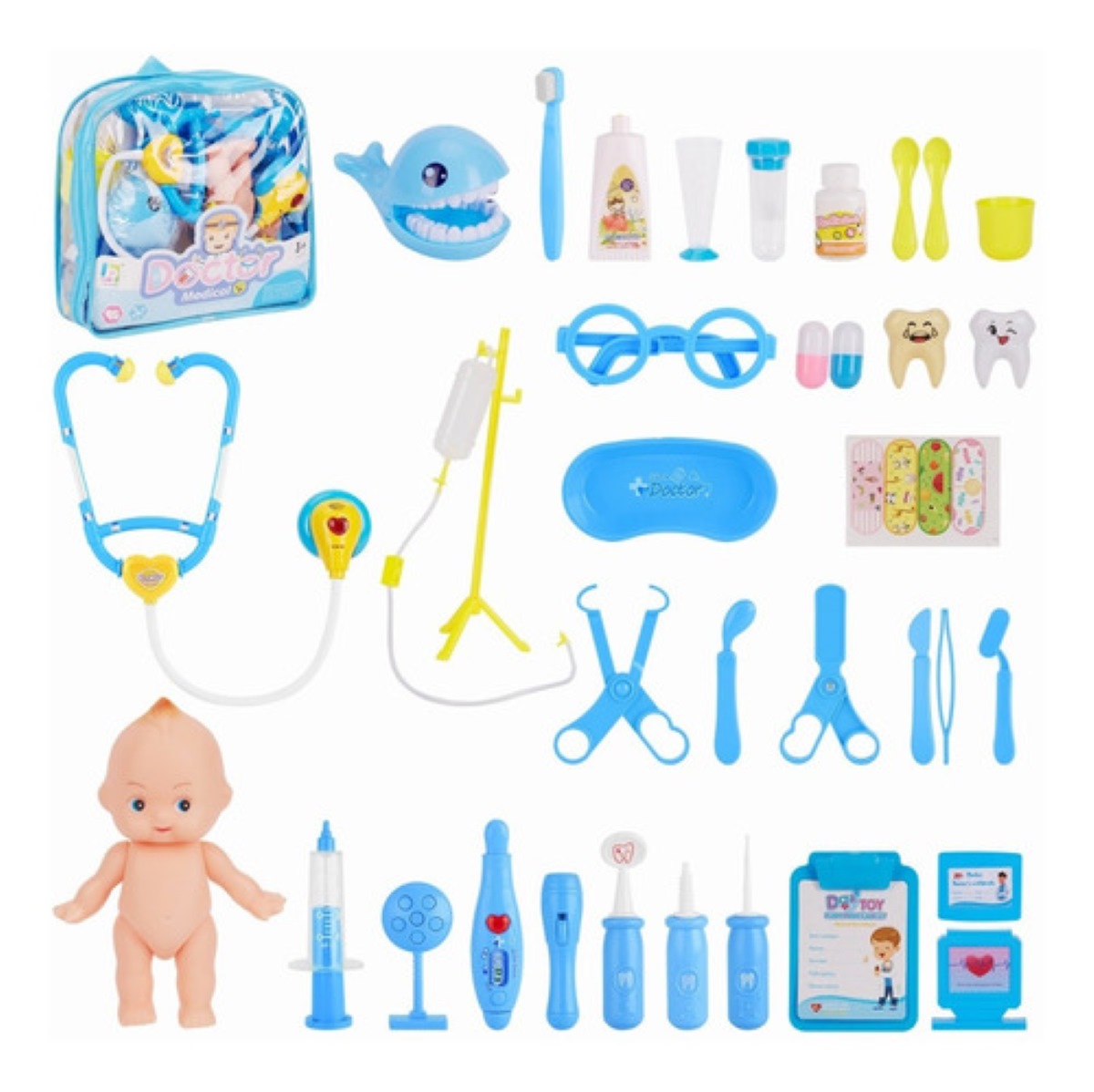 Set Utensilios De Doctor Enfermera 39 pzs Para Niñas