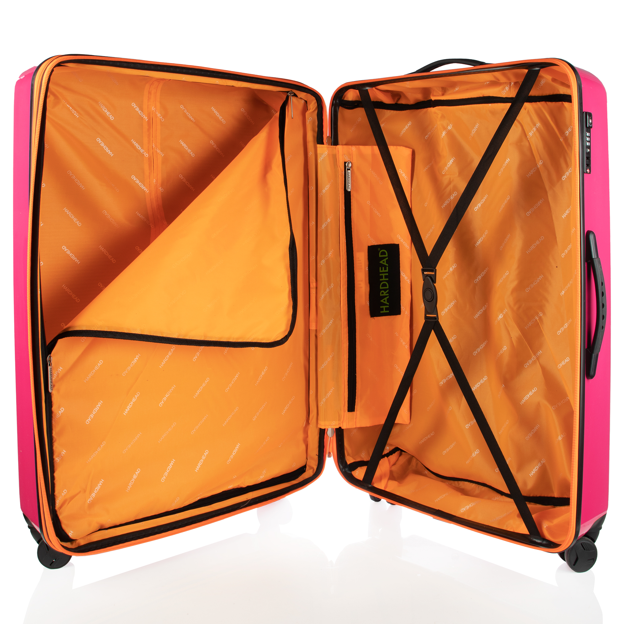 Maleta de viaje Rigida 30" ruedas 360 con candado Rosa Hardhead