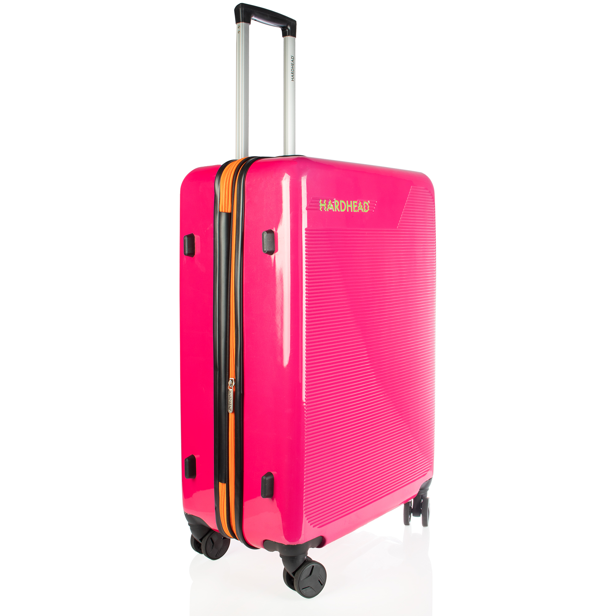 Maleta de viaje Rigida 26" ruedas 360 con candado Rosa Hardhead