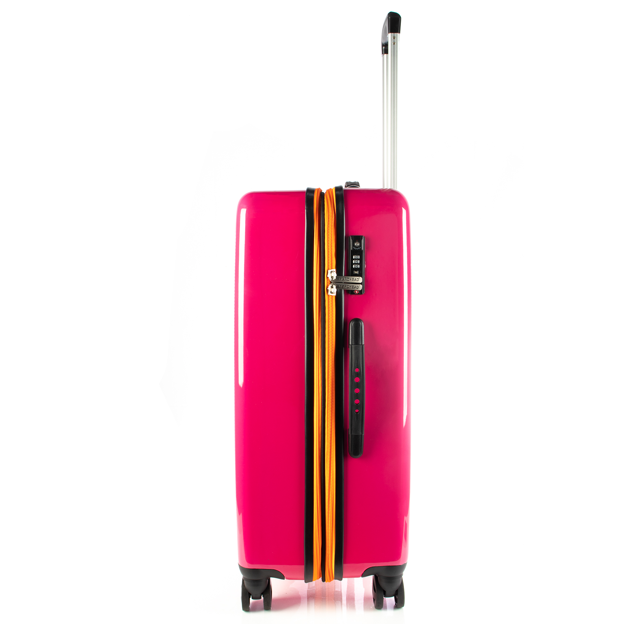 Maleta de viaje Rigida 26" ruedas 360 con candado Rosa Hardhead