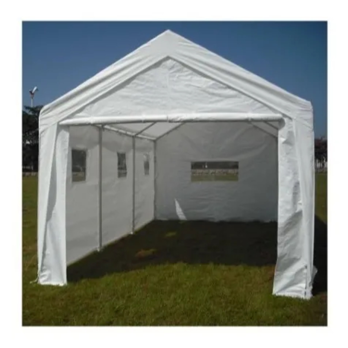 Carpa Toldo Con Paredes 8 Postes Sombra Para Autos .