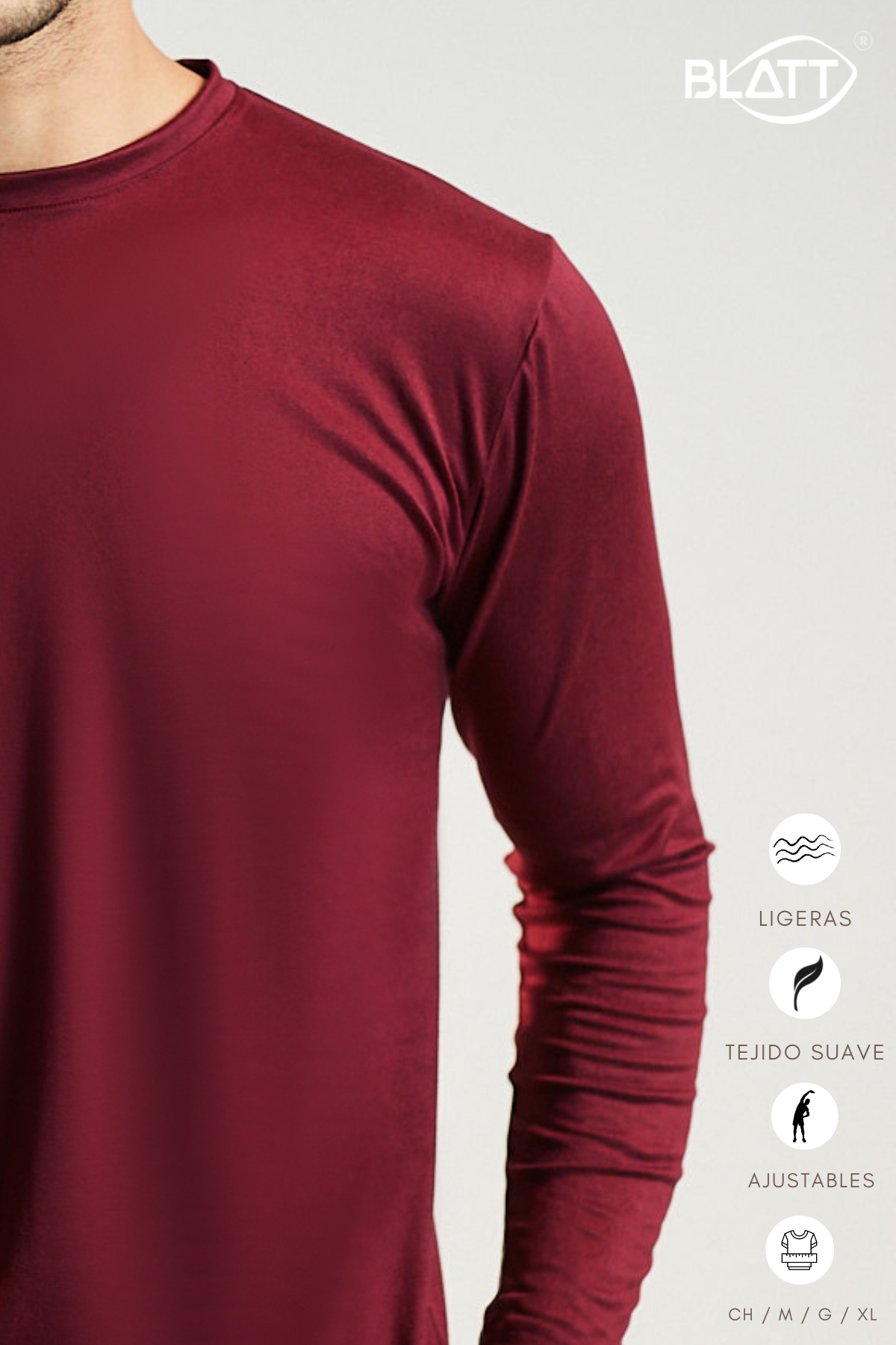 Playera De Manga Larga Ultra Suave Premium Blatt