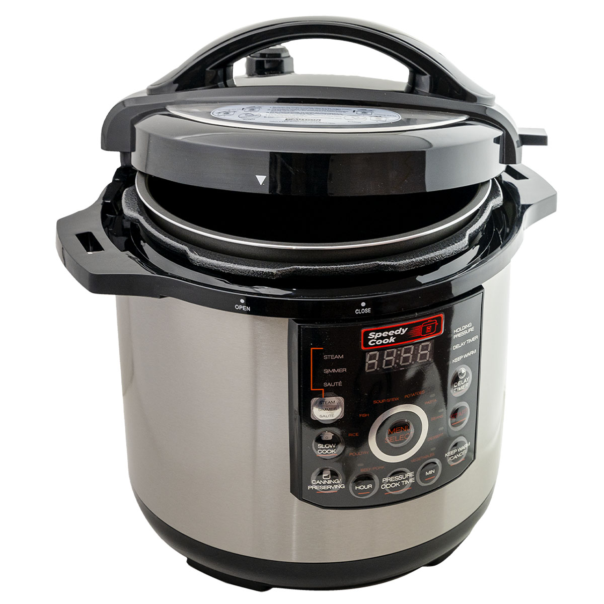 SPEEDY COOK Olla De Presión Eléctrica Multifuncional 6 en 1 | 7.7 Litros | Negro | Renewed