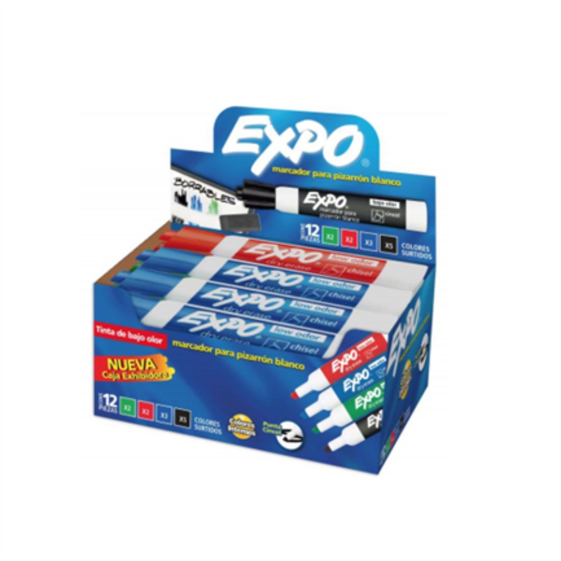Marcador Expo Para Pizarron Blanco12 Pz Surtidas