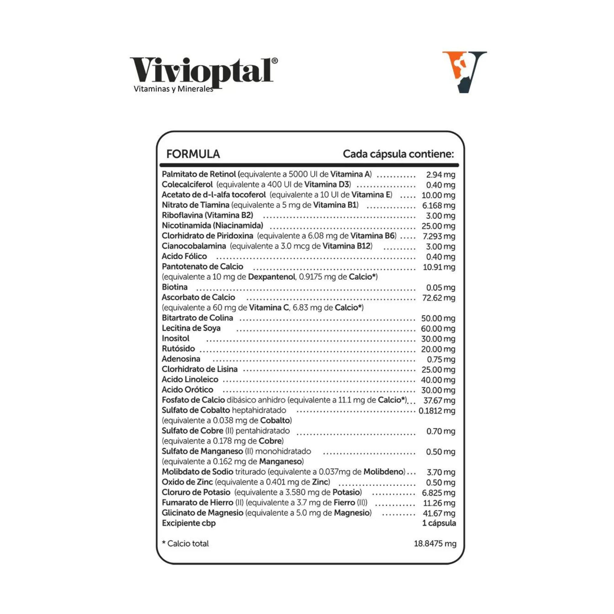 Multivitamínico Vivioptal 105 Caps