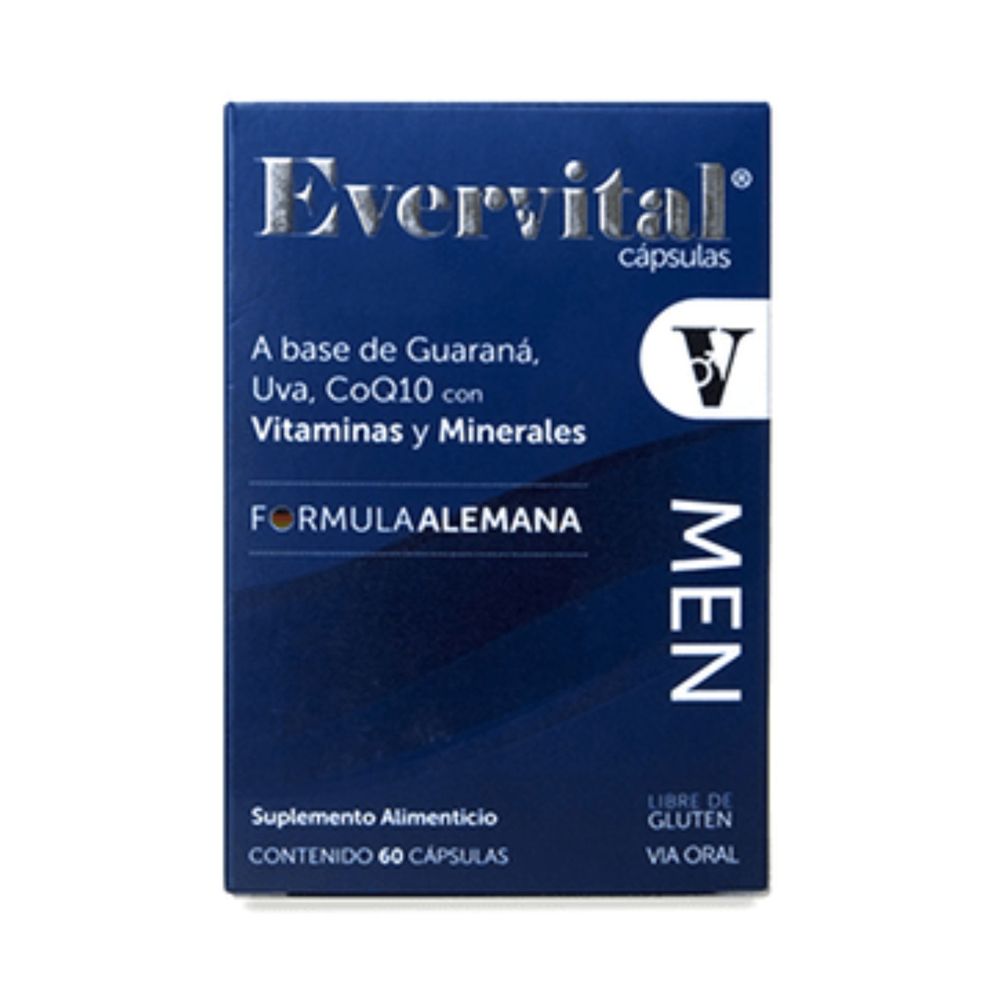 Evervital Men Guaraná, Uva, Coq10 Bomuca 60 Caps