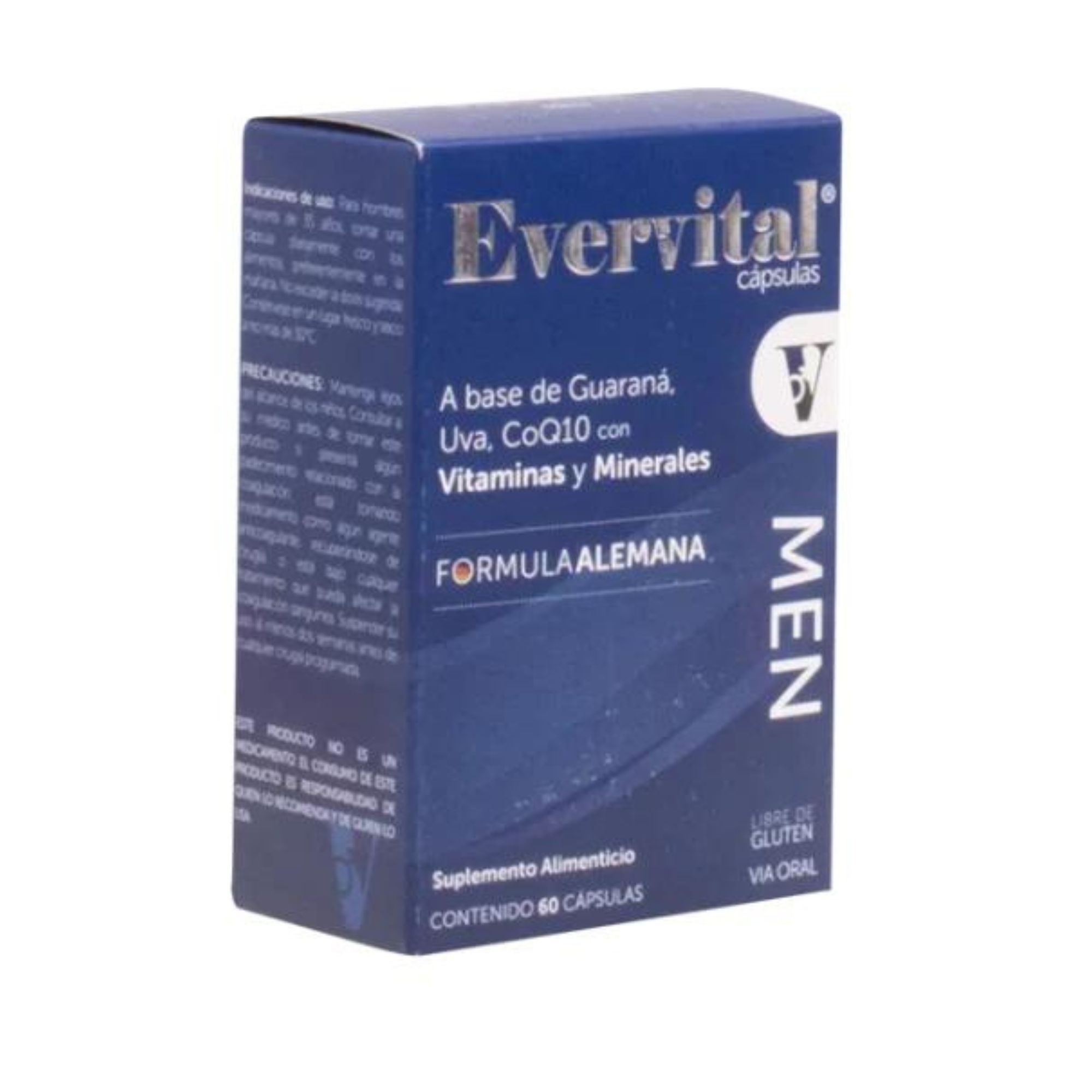 Evervital Men Guaraná, Uva, Coq10 Bomuca 60 Caps