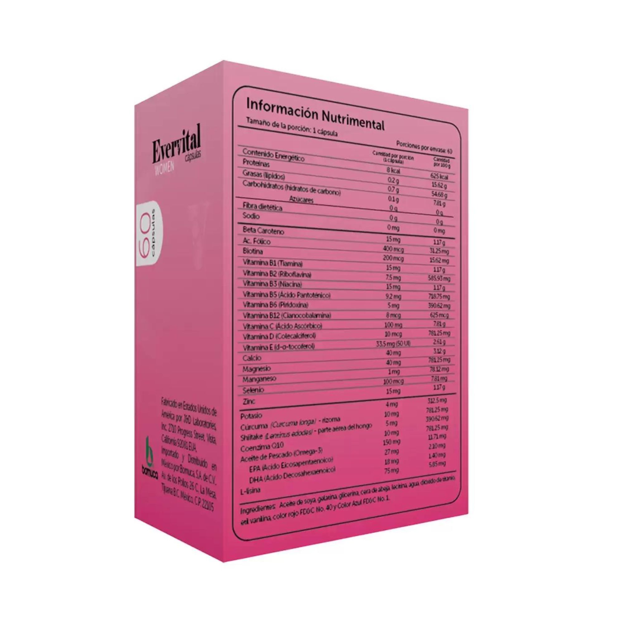 Evervital Woman Cúrcuma Y Shiitake 60 Caps