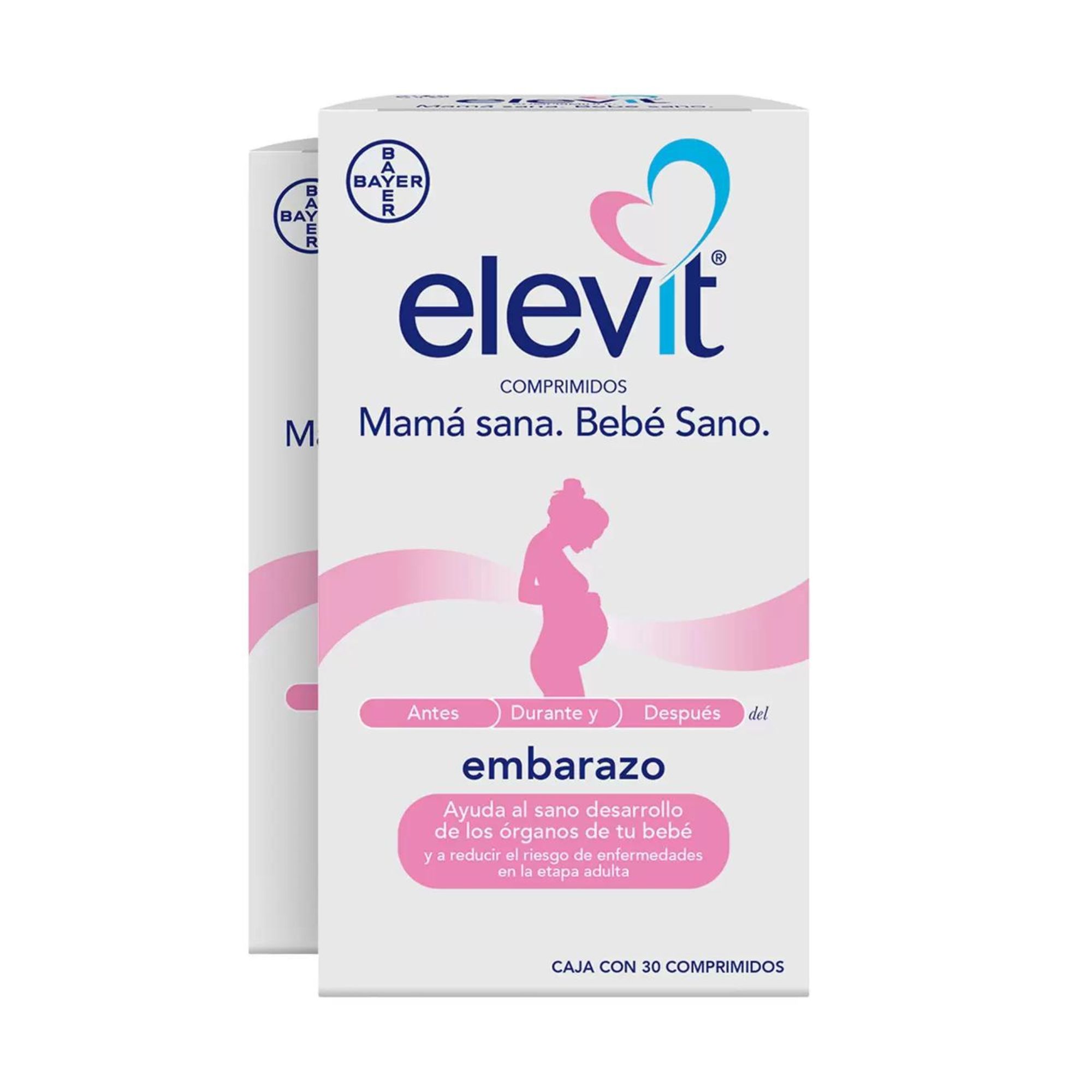 Elevit Antes, Durante Y Después De Embarazo 2 Pack De 30 c/u