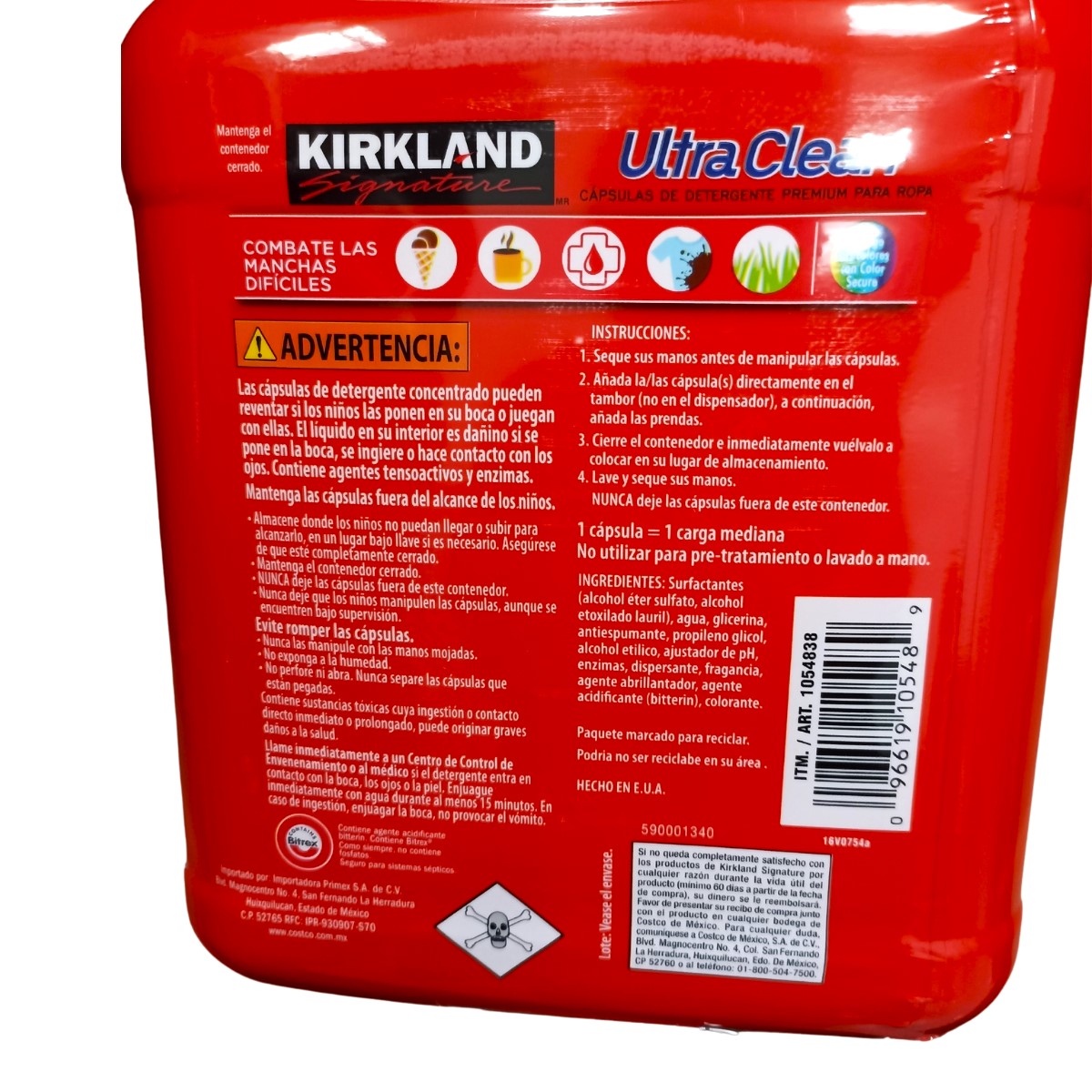 Detergente En Cápsulas Kirkland Signature Ultra Clean CST