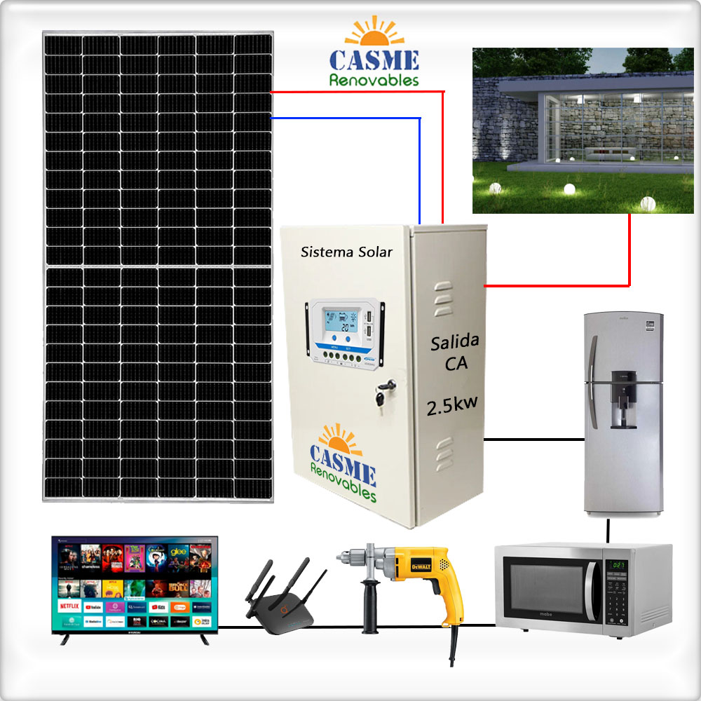 Kit Solar Autónomo 2500w Ideal para casa de campo