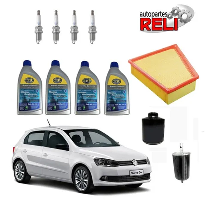 Kit Afinacion Vw Gol 1.6 Lts. Aceite 5w30 Bujia 3 Electrodos