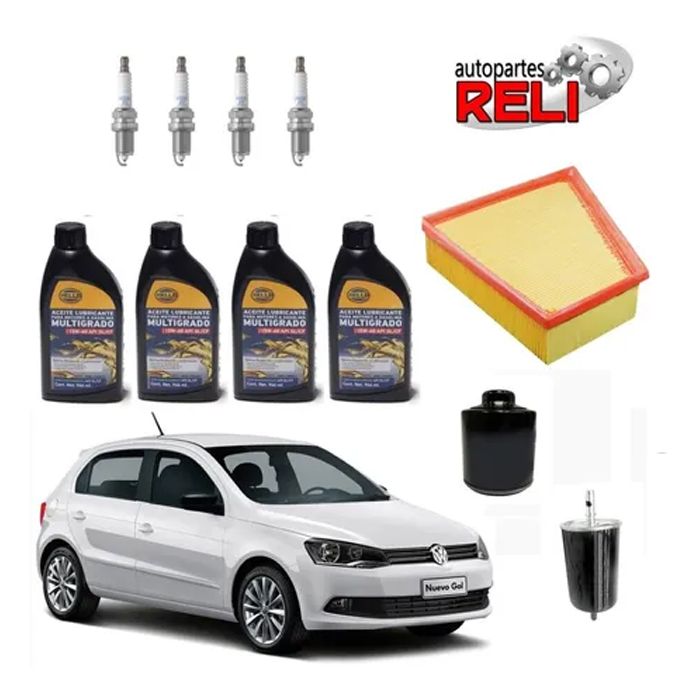 Kit Afinacion Vw Gol 09-18 1.6 Lts. Aceite 15w40