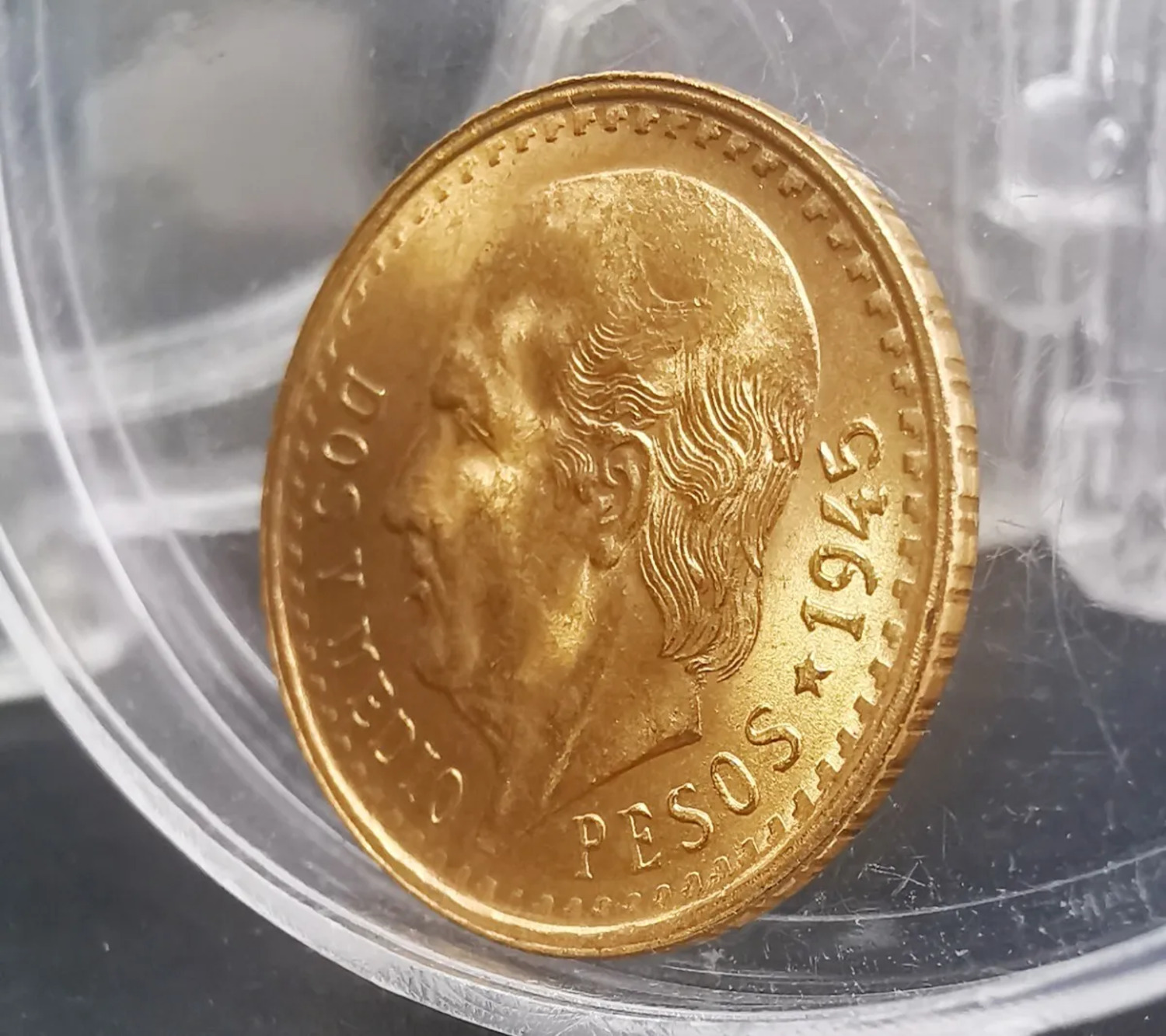 Moneda de oro Hidalgo oro $2.5 Pesos sin circular.