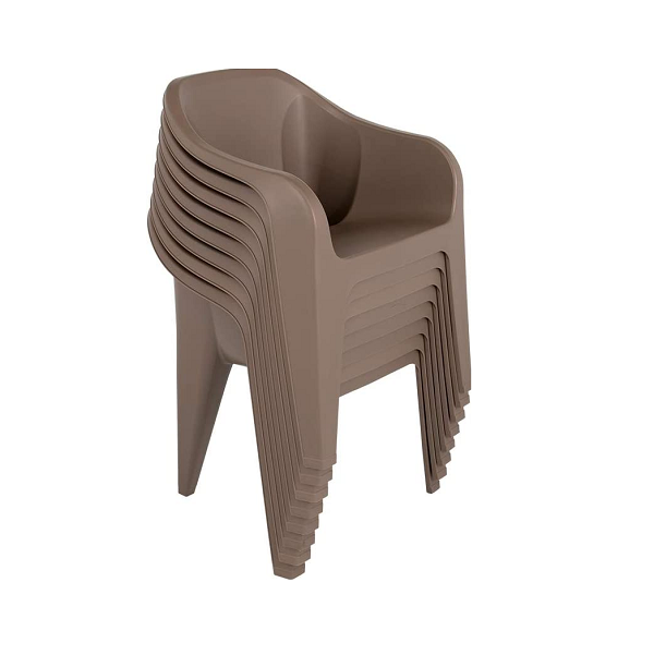 Set con 4 sillas en plastico uso rudo , jardin, terraza, comedor, 