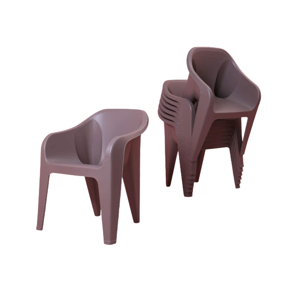 Set con 4 sillas en plastico uso rudo , jardin, terraza, comedor, 