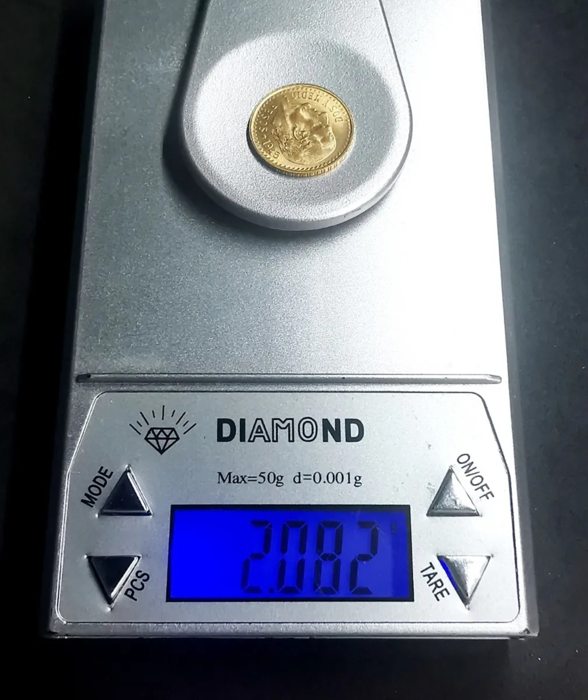 Moneda de oro Hidalgo oro $2.5 Pesos sin circular.