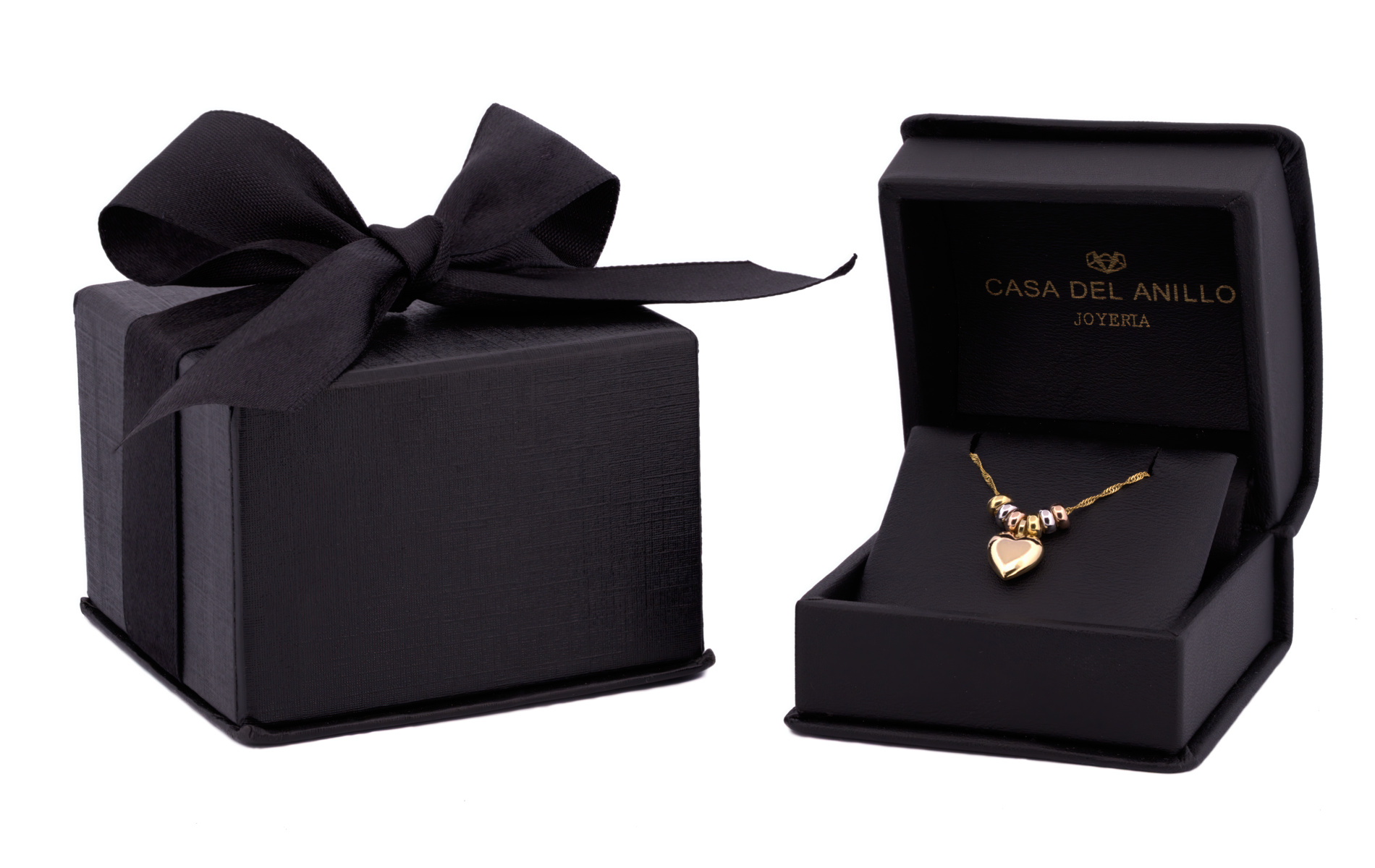 Cadena Gargantilla Dama Corazón 3 Oros 10k Solido 