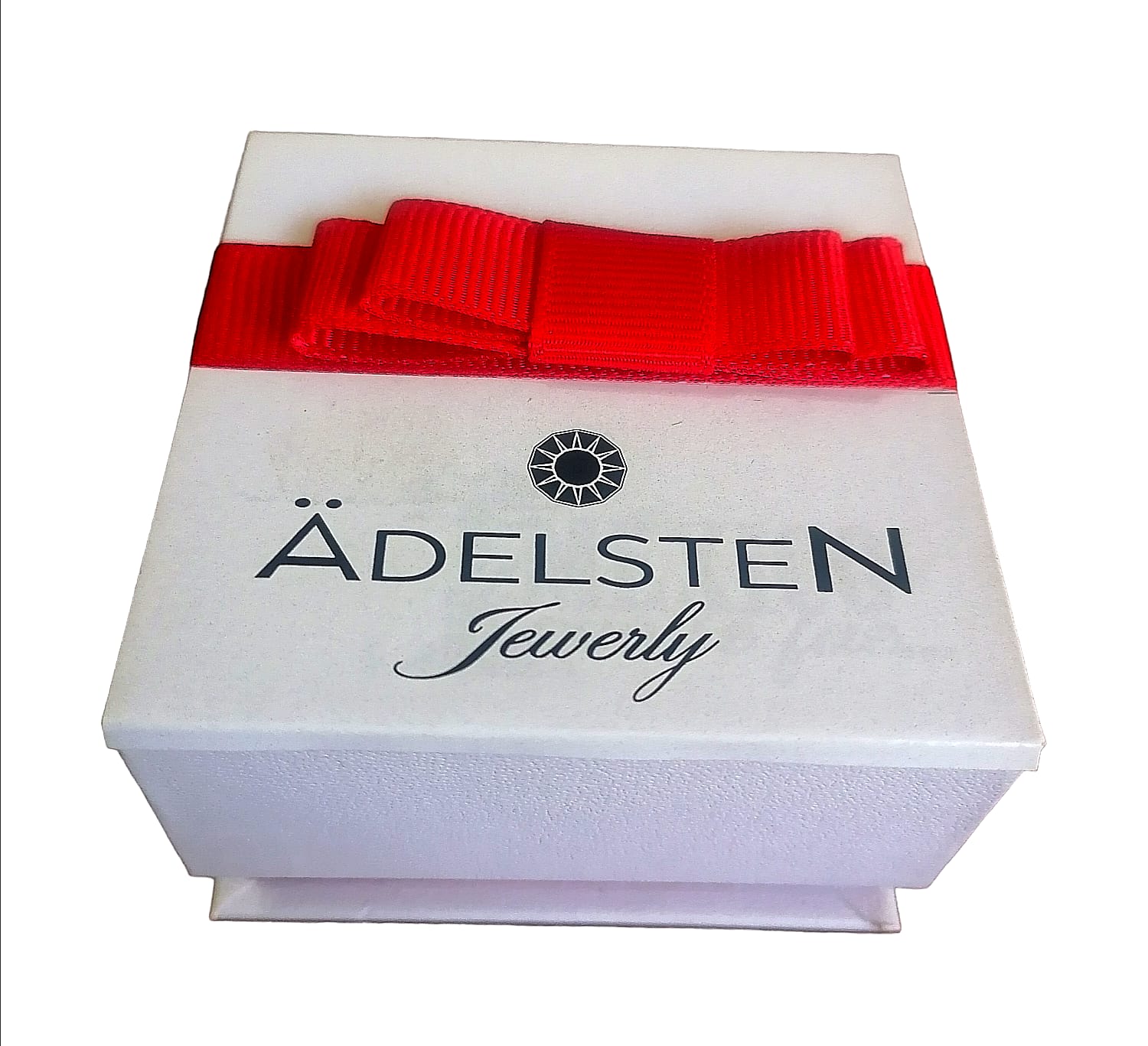 Anillo ADELSTEN Corazón Rojo en Chapa de Rodio Ajustable SWAROVSKI ELEMENTS INCLUYE DE REGALO ARETES DIAMOND Y CAJA PARA REGALO