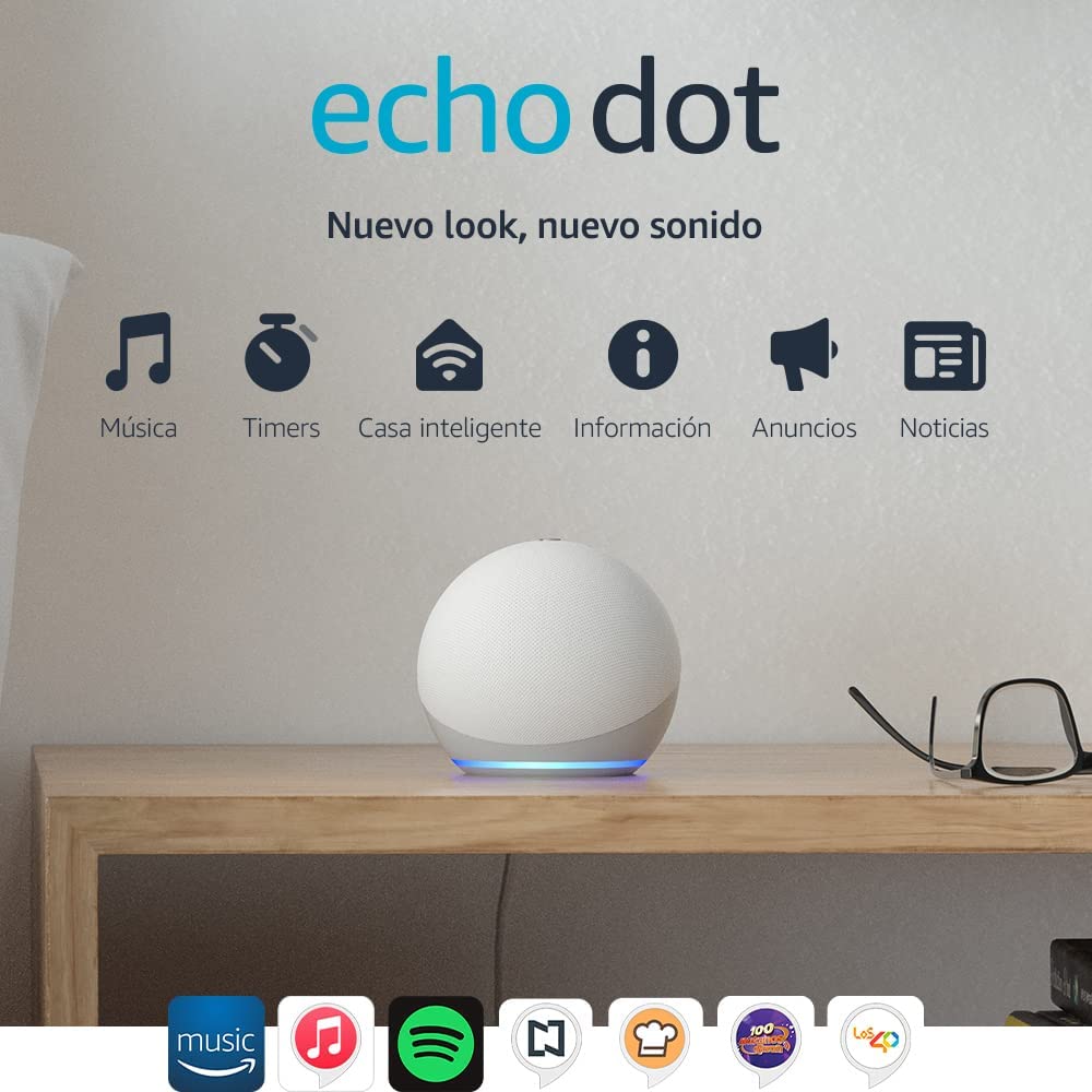 Echo Dot (4ta Gen) - Bocina inteligente con Alexa Blanco