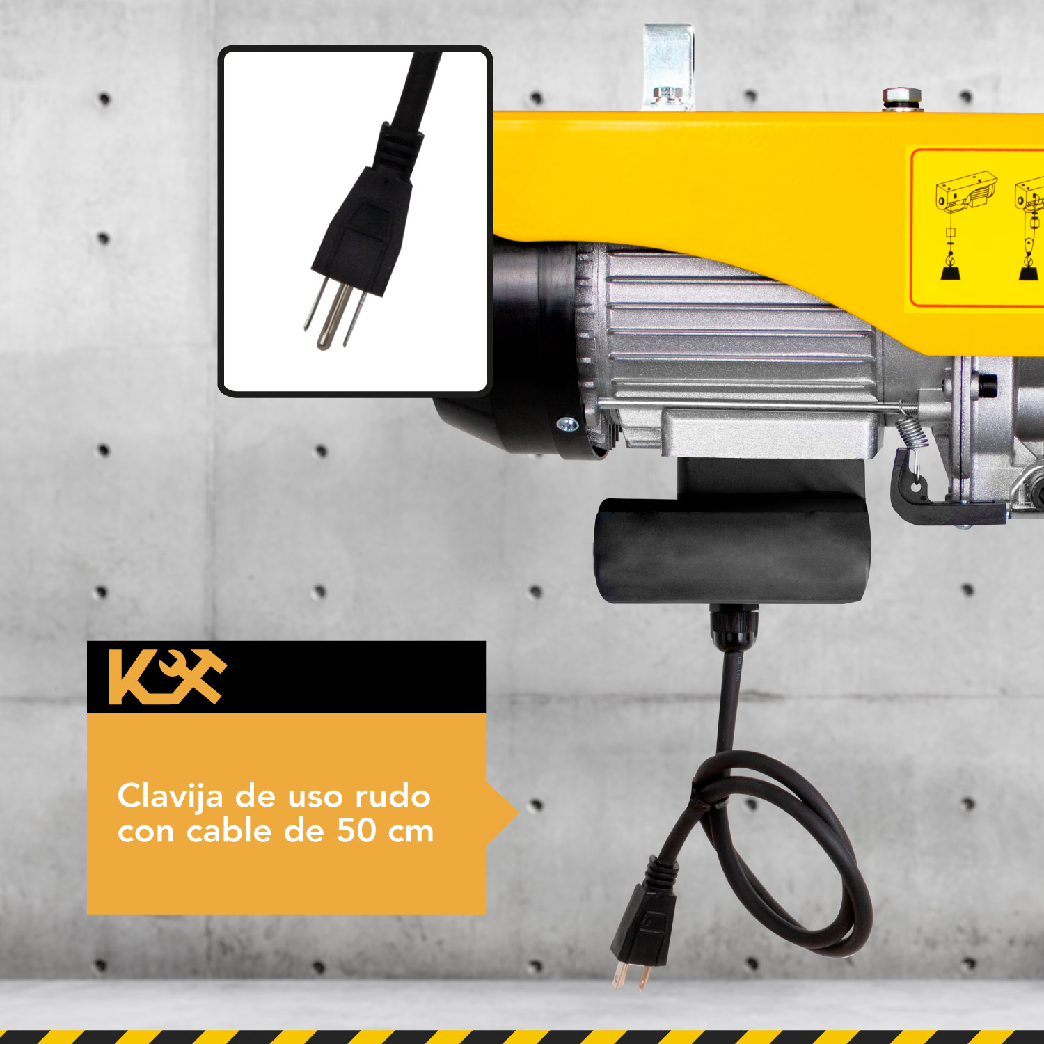 Polipasto Electrico De 300-600 Kg Con Cable De 20 M A 110v 