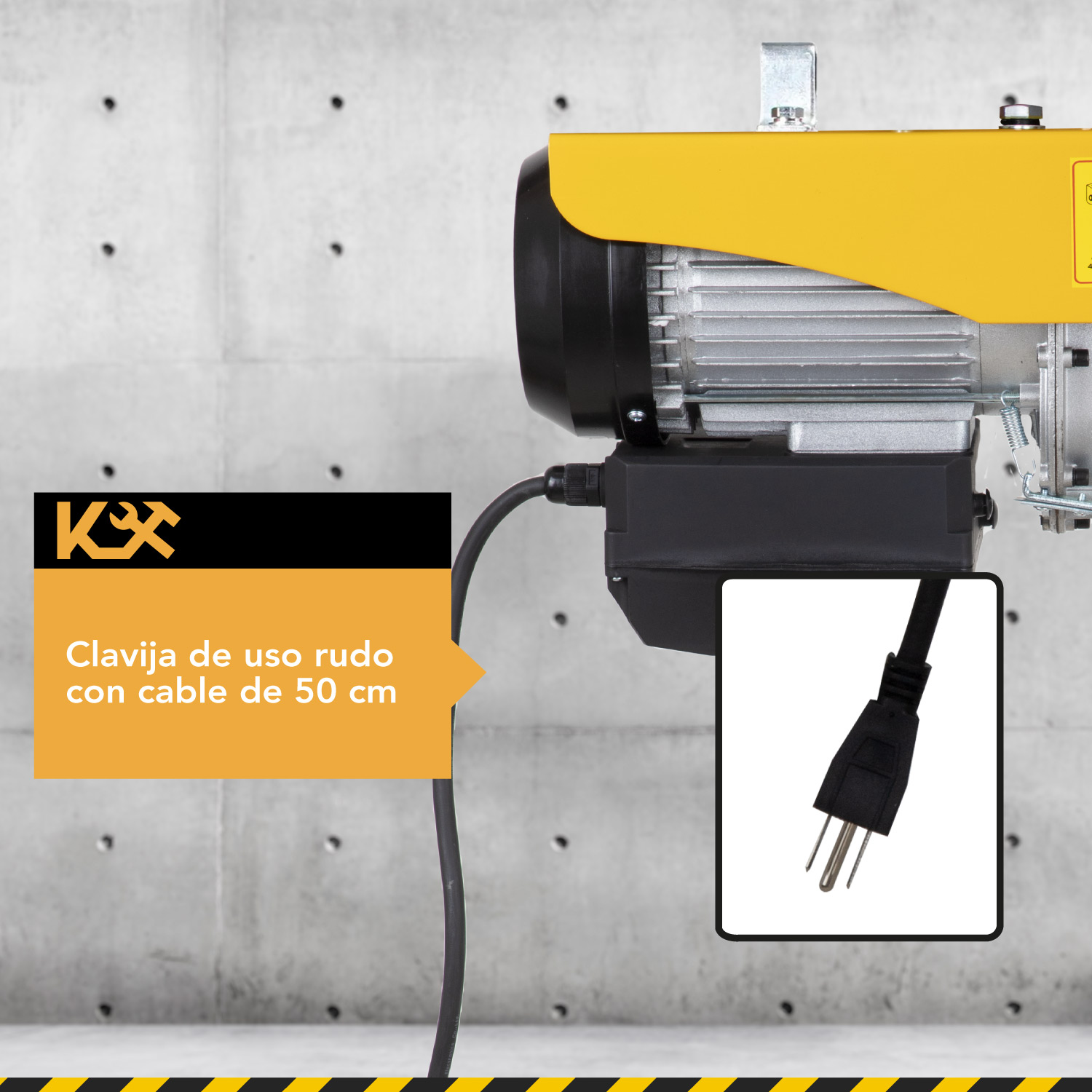 Polipasto Electrico 110v Control Inalambrico 500/1000kg 20m