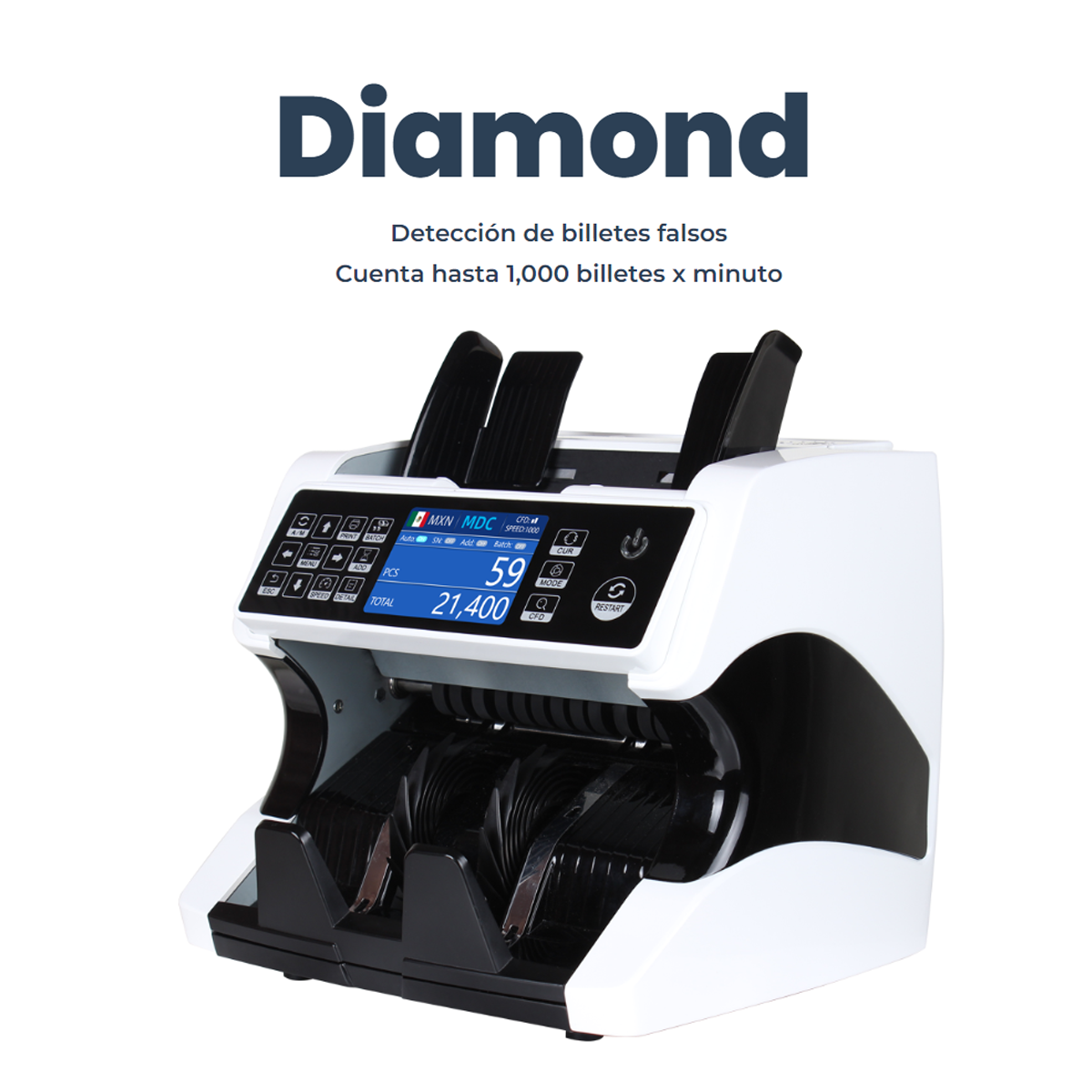 Contador Billetes Por Denominacion Multidivisa Kishnell Kb04