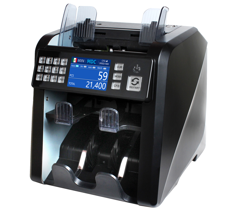 Contador Billetes Bancario Con Doble Bandeja Kishnell Kb06