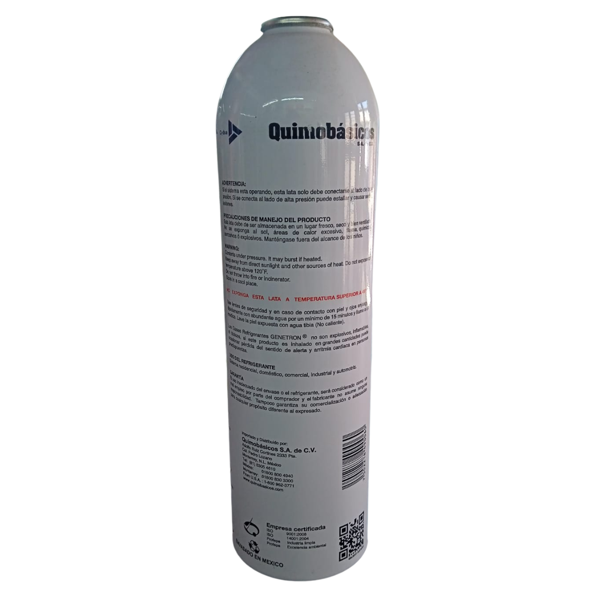 Gas refrigerante Genetron 134A 1Kg