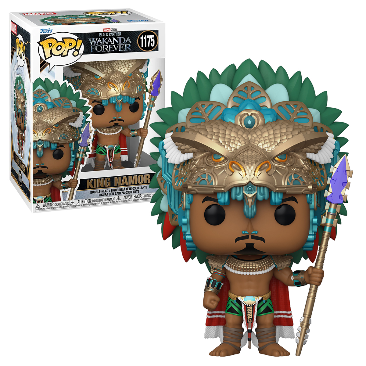 Funko Pop Rey Namor Con Penacho #1175 Wakanda Por Siempre Figura Original