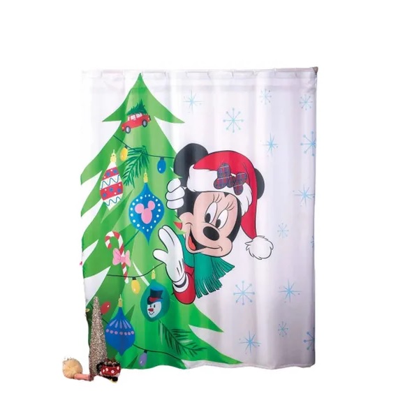 Cortina Baño Mickey Mouse Christmas Colchas Concord