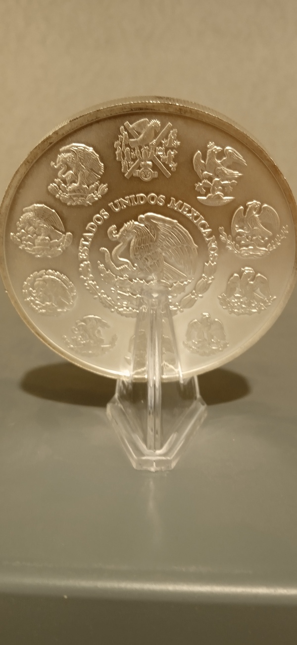 Moneda 5 Onzas Libertad Plata Pura ley .999 sin circular