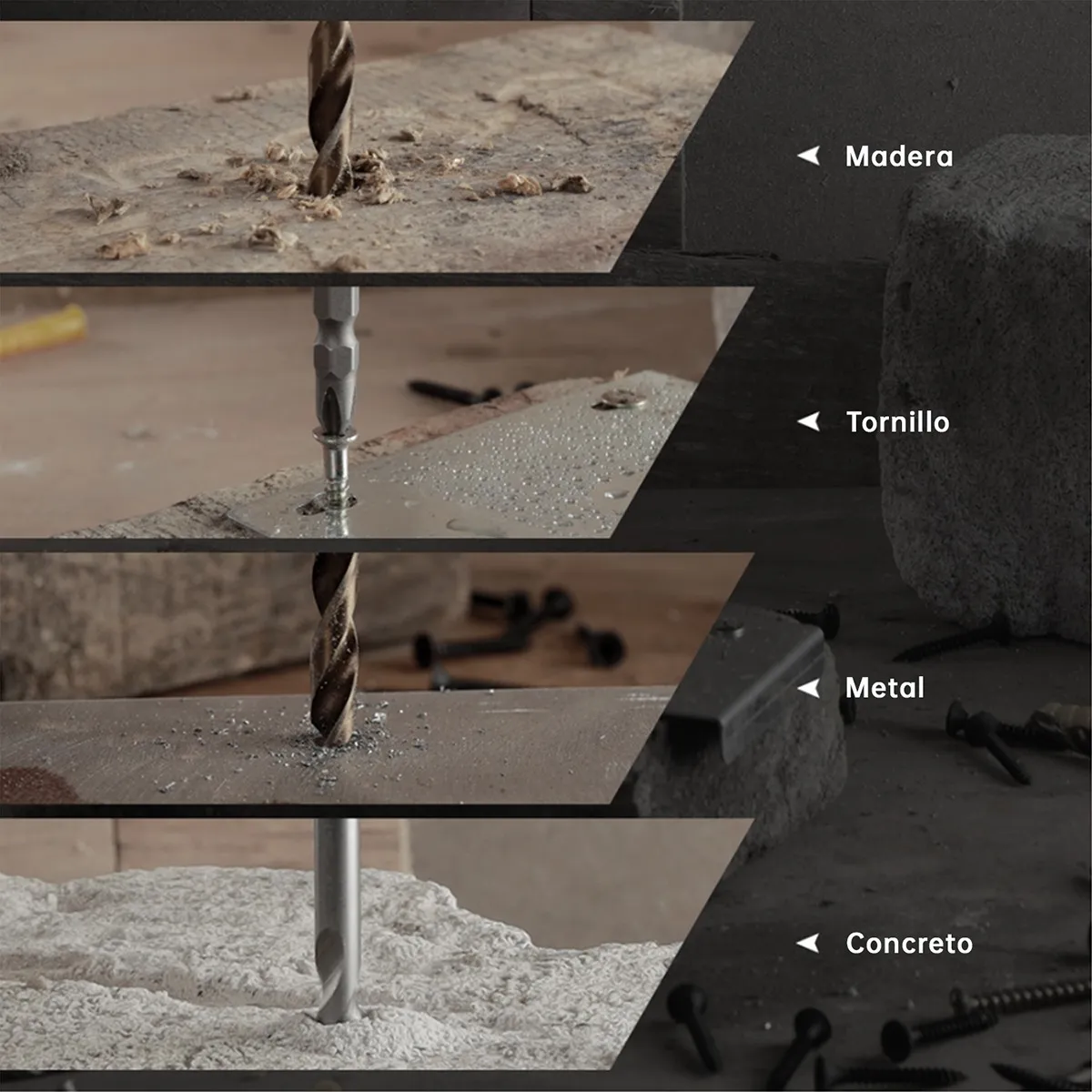 Taladro Inalámbrico Impacto Rotomartillo 2batería 21v (Amarillo)