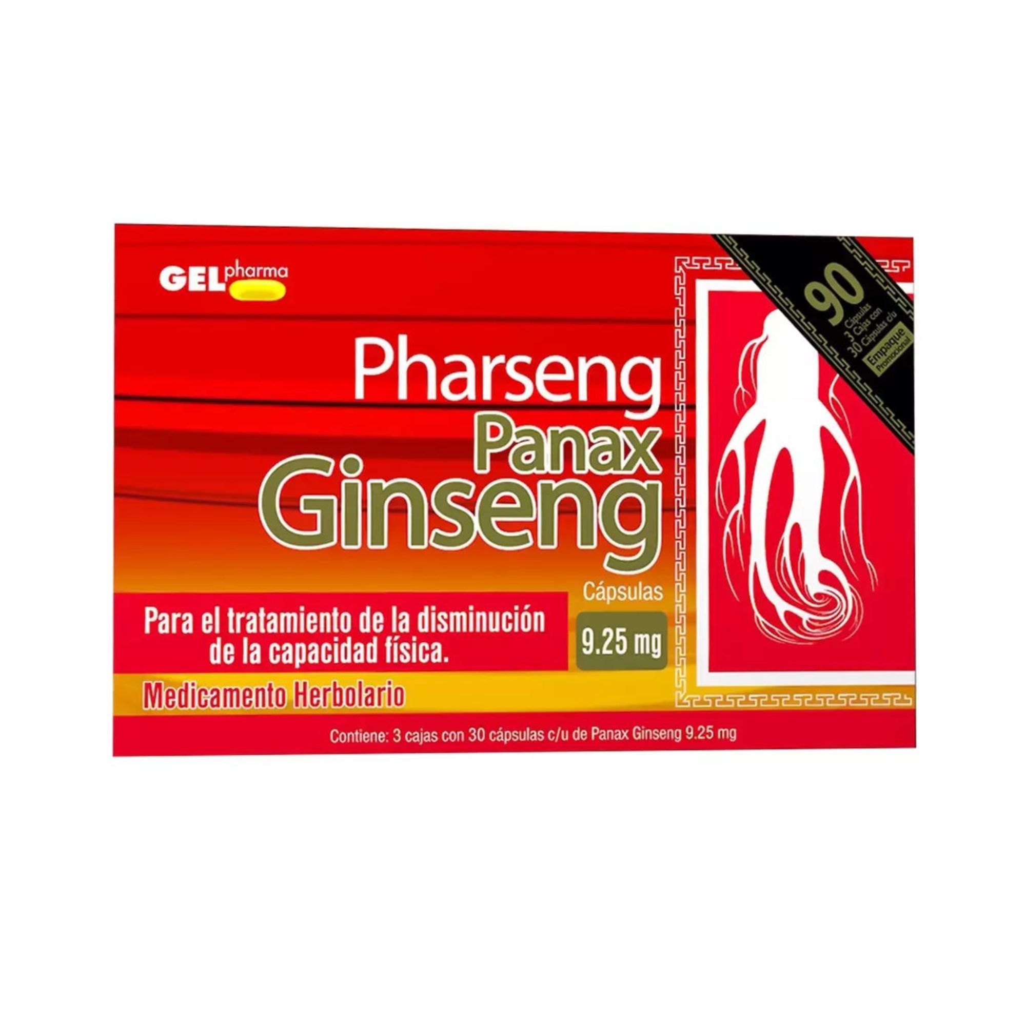 Ginseng Panax Pharseng GelPharma 250 MG 3 Pack