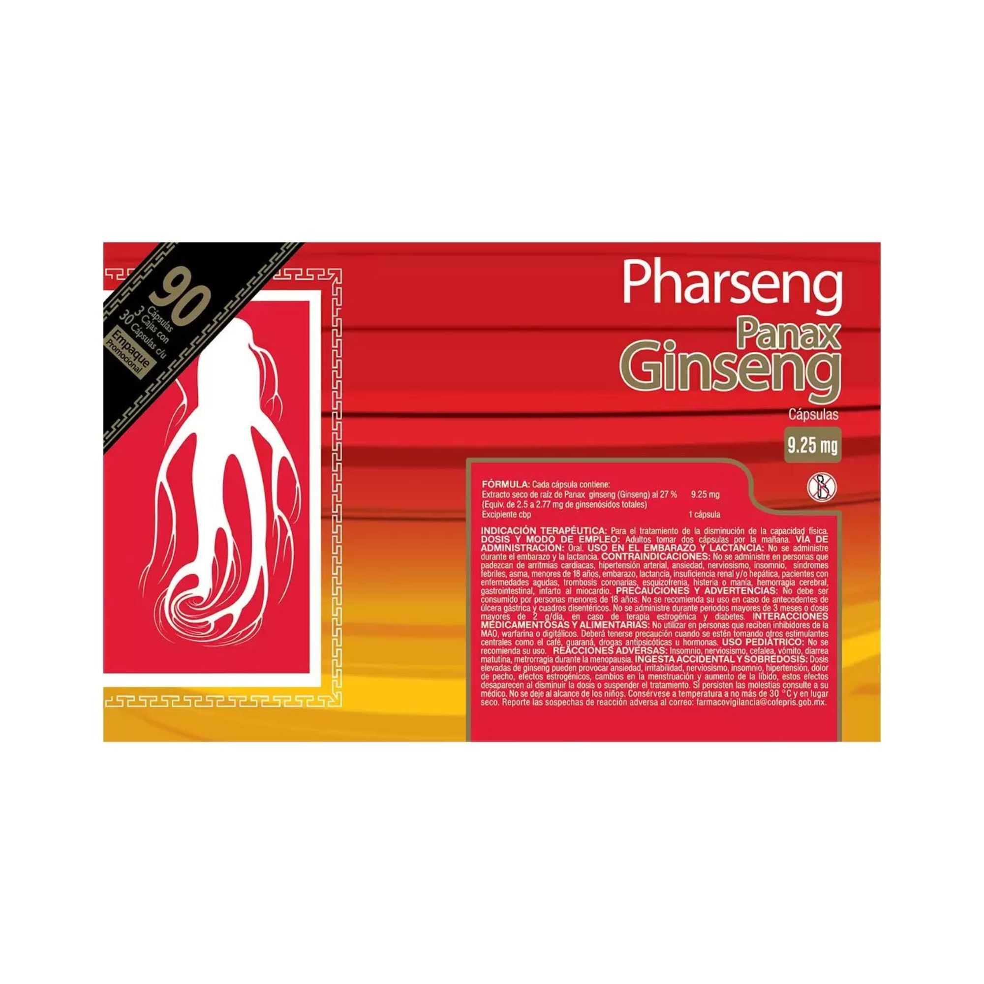 Ginseng Panax Pharseng GelPharma 250 MG 3 Pack