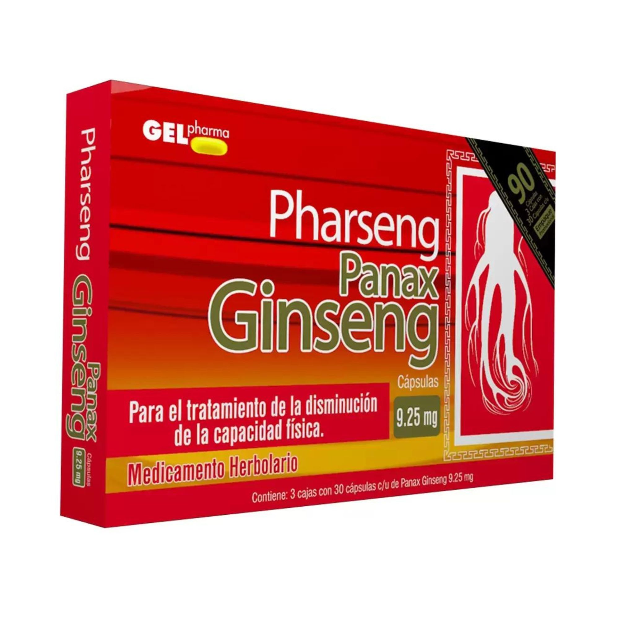 Ginseng Panax Pharseng GelPharma 250 MG 3 Pack